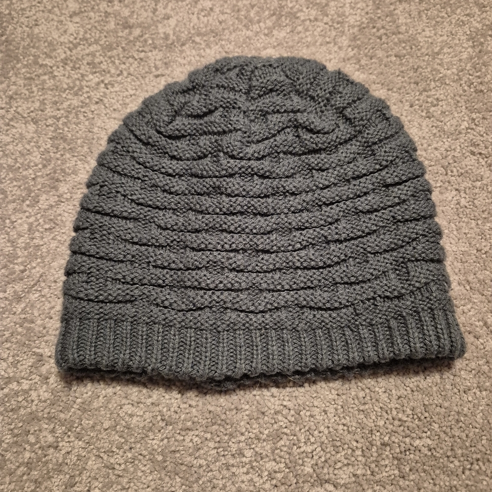 ❤️‍🔥Cable Knit Gray Womens OS Beanie Hat